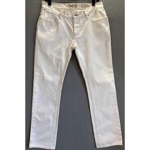 1969 Gap Jeans  Women 31‎ x 30 White Straight Low Rise Boot Fit  Pockets Buttons